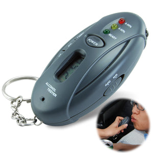 Mini Pocket Breathalyzer Sensor Keychain - LED Flashlight - Stopwatch - India Gadgetz