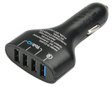 Tronsmart Quad Port USB Car Charger: Qualcomm Quick Rapid Fast Charge 2.0: VoltIQ technology - India Gadgetz