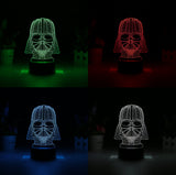 3D Led Light - Night Lamp - Star Wars Darth Vader - 7 Colors, 2 Light Modes - India Gadgetz