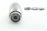 Temperature Controlled 3 Color LED HOT - WARM - COLD Bathroom Tap Faucet Light - India Gadgetz