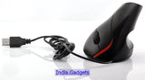 New Unique Ergonomic Design Vertical Optical USB Mouse With 5 Function Button Keys - India Gadgetz