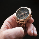 NEW: Limited Edition Nixon Bullet Chrono Crystal Rose Gold Gunmetal Men's Watch - India Gadgetz