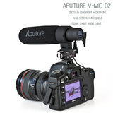 Aputure V-Mic D2 Shotgun Condenser Audio Microphone Wind Screen Camera Camcorder - India Gadgetz