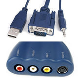 PC VGA to TV RCA-AV Converter Adapter Box for Home: Office: Business: Conference - India Gadgetz