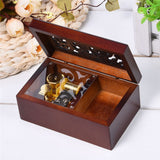 Wood Retro Wind Up Music Box + Jewellery Box: Birthday Valentine Love Romantic Gift - India Gadgetz