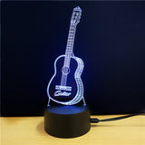 3D Led Light - Night Lamp - Guitar - 7 Colors, 2 Light Modes - India Gadgetz