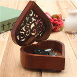 Retro Heart Shaped Carved Wind-Up Music Box: Love Tune - You Are My Sunshine - India Gadgetz