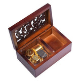 Wood Retro Wind Up Music Box + Jewellery Box: Birthday Valentine Love Romantic Gift - India Gadgetz