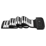 88 Key Foldable Carry Anywhere Roll Up Synthesizer Piano: 1000mAh Battery, Sustain Peddle, 140 Tones, 128 Rhythms, 30 Demo Songs - India Gadgetz