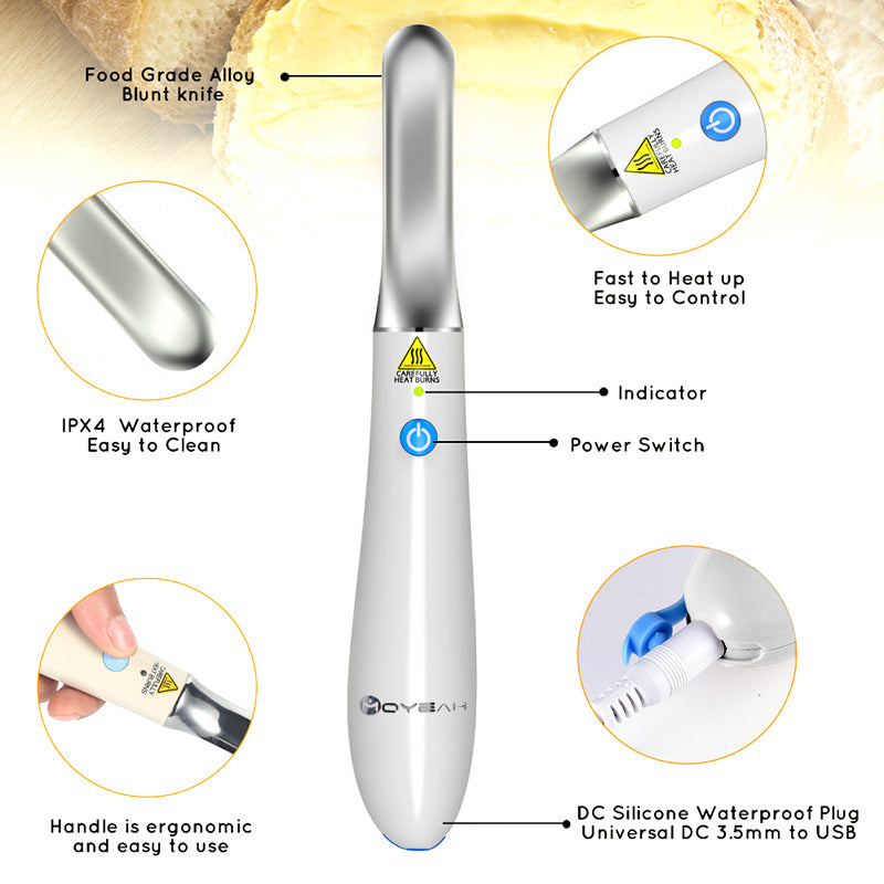 Kitchen Heating Knife: Butter/Cheese - Melting Warming Cutting - Premi –  India Gadgetz