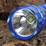 Blue Metal Cree XM-L T6 400lm Torch 3-Mode White LED Flashlight - India Gadgetz