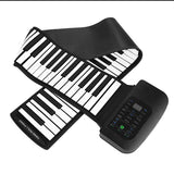 88 Key Foldable Carry Anywhere Roll Up Synthesizer Piano: 1000mAh Battery, Sustain Peddle, 140 Tones, 128 Rhythms, 30 Demo Songs - India Gadgetz