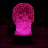 3D Led Light - Night Lamp - Skull - 7 Colors, 2 Light Modes - India Gadgetz