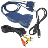 PC VGA to TV RCA-AV Converter Adapter Box for Home: Office: Business: Conference - India Gadgetz