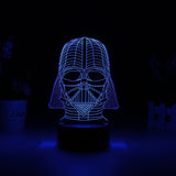 3D Led Light - Night Lamp - Star Wars Darth Vader - 7 Colors, 2 Light Modes - India Gadgetz