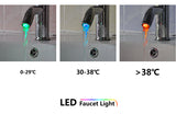 Temperature Controlled 3 Color LED HOT - WARM - COLD Bathroom Tap Faucet Light - India Gadgetz