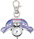 Broach Type Beautiful Enchanting Butterfly Key Chain Charm - Quartz Watch - Violet - India Gadgetz