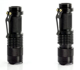 Pocket LED Mini CREE XR-E Q5 Flashlight / Torch: 360 Lumens Adjustable Light Focus - India Gadgetz