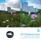 Apexel 10-In-1 Clip On Mobile Phone Camera Lens Kit Macro Zoom Wide CPL Filters - India Gadgetz