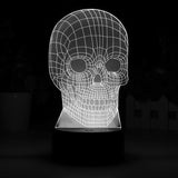 3D Led Light - Night Lamp - Skull - 7 Colors, 2 Light Modes - India Gadgetz