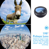 Apexel 10-In-1 Clip On Mobile Phone Camera Lens Kit Macro Zoom Wide CPL Filters - India Gadgetz