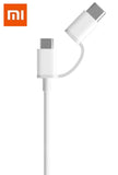 Original Xiaomi 2-in-1 Type-C & Micro USB Quick Charge Cable: 1 Meter - 100 Cm - India Gadgetz