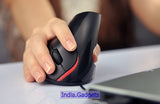 New Unique Ergonomic Design Vertical Optical USB Mouse With 5 Function Button Keys - India Gadgetz