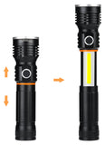 Handy COB LED Flashlight Torch: Adjustable Focus: Work Floodlight: Magnetic Base - India Gadgetz