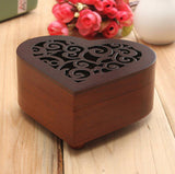 Retro Heart Shaped Carved Wind-Up Music Box: Love Tune - You Are My Sunshine - India Gadgetz