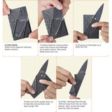 Folding Pocket / Wallet Knife: Credit Card Size: Small & Sharp Blade: Self Defense: Emergency - India Gadgetz