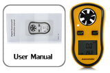 Wind Speed Meter - Digital Anemometer With Thermometer - Air Velocity Measure - India Gadgetz