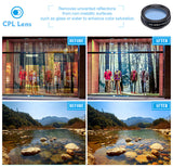 Apexel 10-In-1 Clip On Mobile Phone Camera Lens Kit Macro Zoom Wide CPL Filters - India Gadgetz