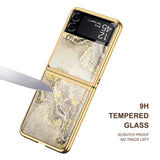 India Gadgets - Premium Samsung Galaxy Z Flip3 Marble Pattern Protective Case: Slim Fit: 13 Colors