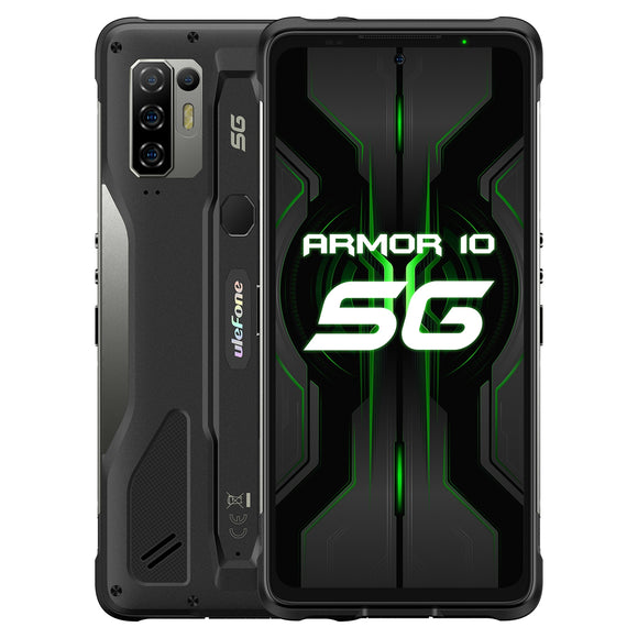 India Gadgets - Ulefone Armor 10 5G 6.67 Inch FHD+ IPS Display 8Gb + 128Gb 64MP AI Quad Camera: Large 5800mAh Battery Waterproof IP68 & IP69K Rugged Smartphone Android Mobile Phone - India Gadgetz