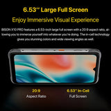 India Gadgets - Umidigi Bison X10 Pro Android 11 Mobile Phone with Built-in Digital Infrared Thermometer: 6.53" HD+ Display: 4Gb + 128Gb: 20MP Triple Rear Camera: Large 6150mAh Battery: Waterproof IP68 & IP69 Smartphone - India Gadgetz