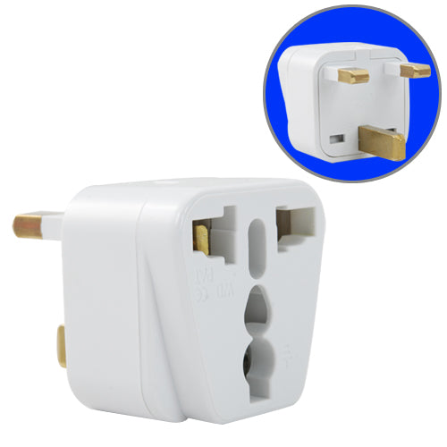 Travel Essentials: UK - British Type 3 Pin / Flat Pin Power Adapter: Outlet Converter Socket - India Gadgetz